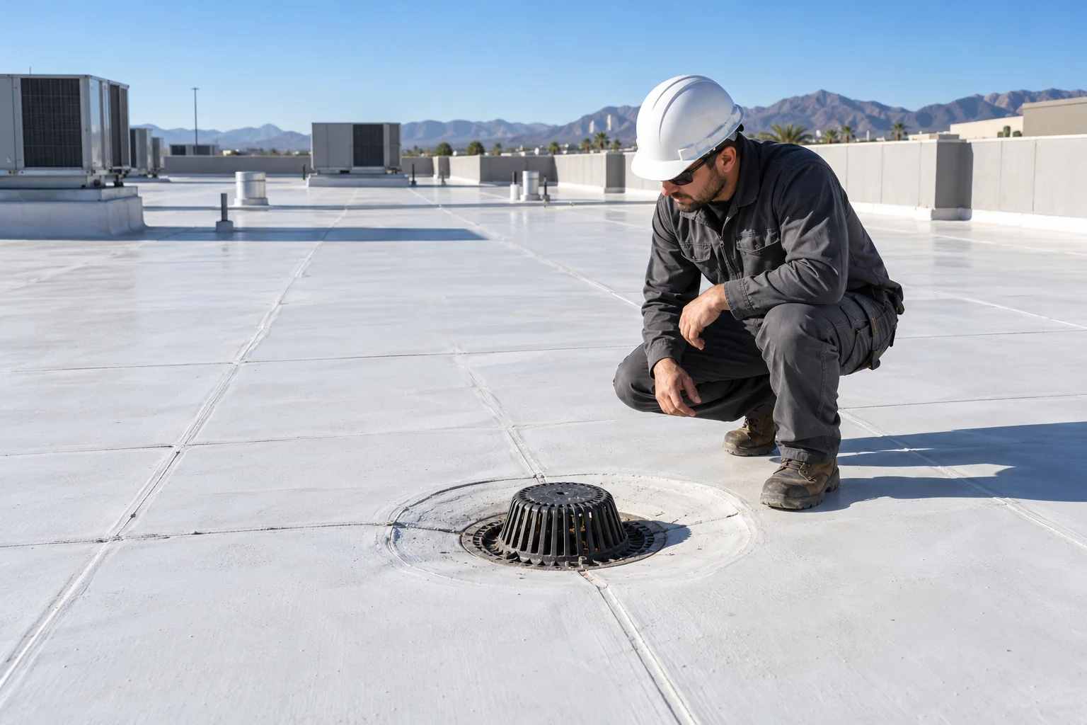 Commercial roof and rooftop equipment